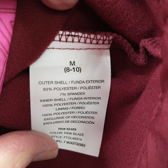 Free Tech Women's Jacket Pink Medium Zip Front Hooded Zip Pockets W/Tags - Picture 11 of 14
